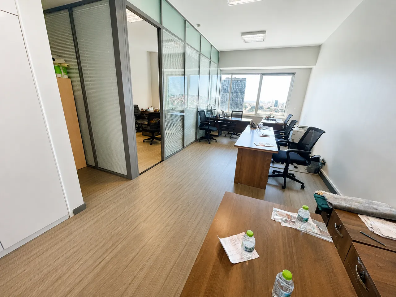 iLand İstanbul office — main room with a city view