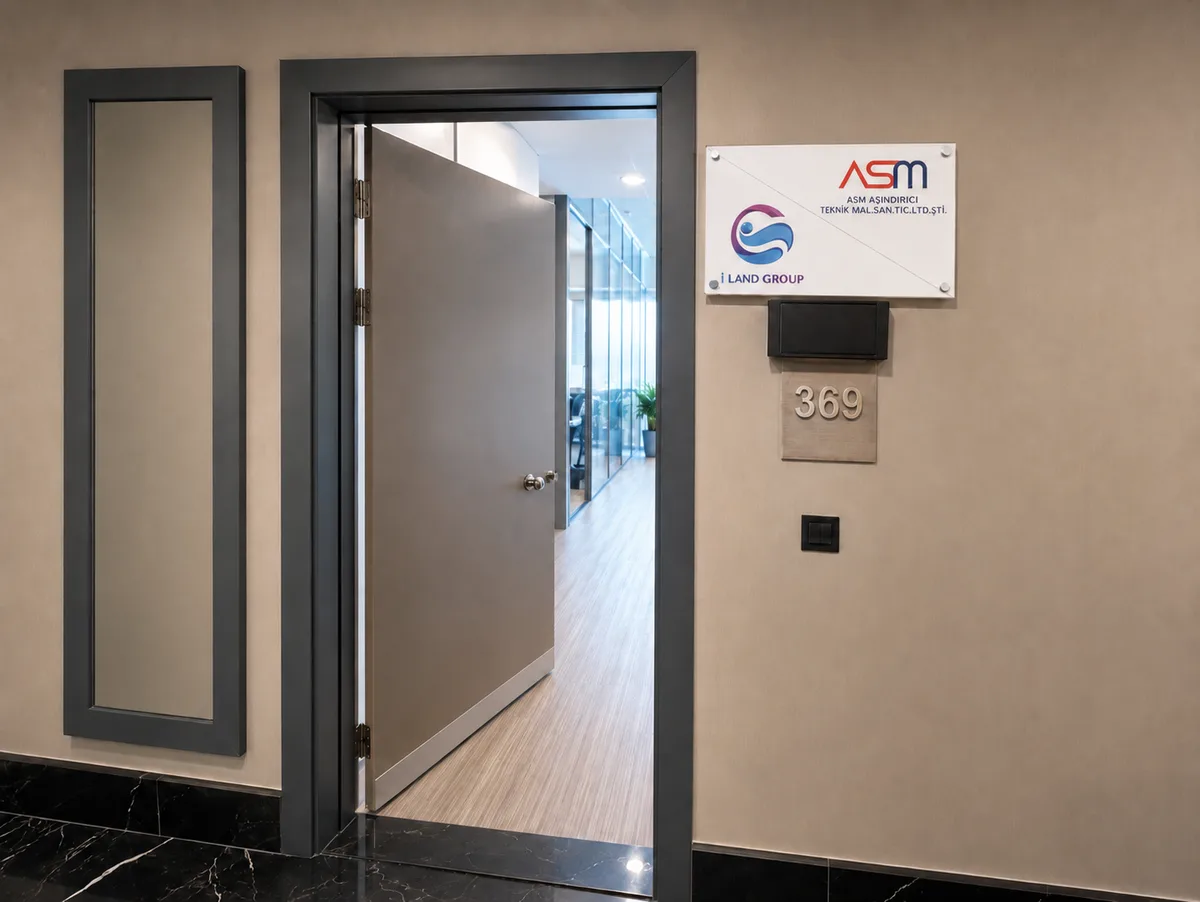 The iLand Group office door, number 369, in İstanbul